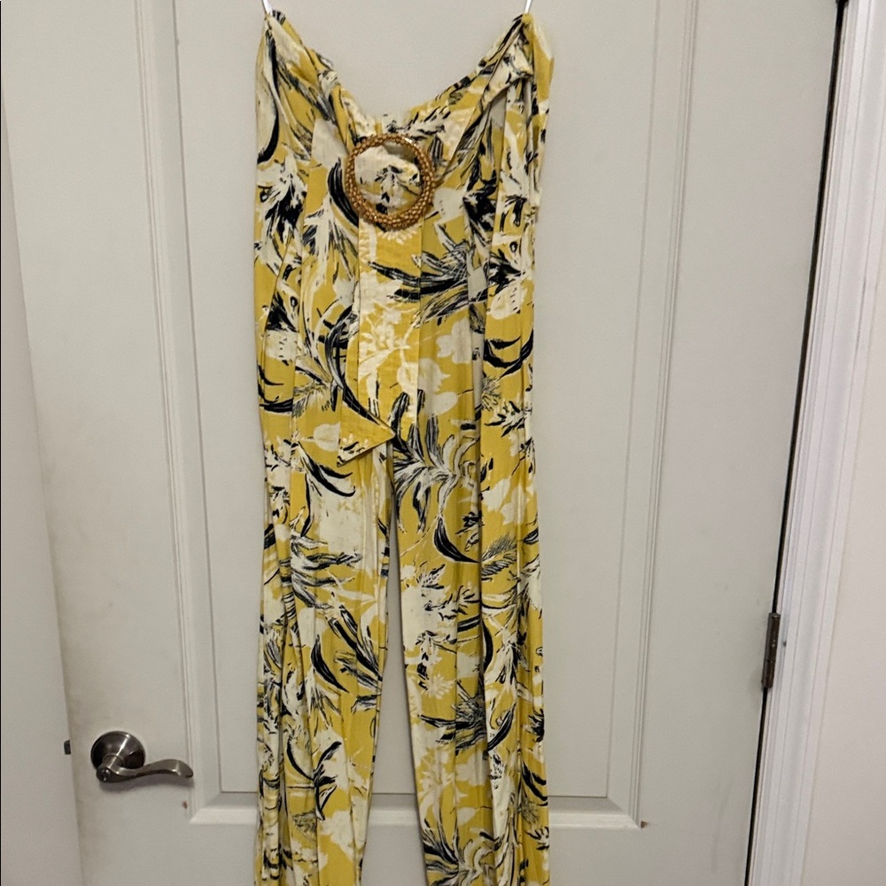 Elegant Yellow Floral Jumpsuit
